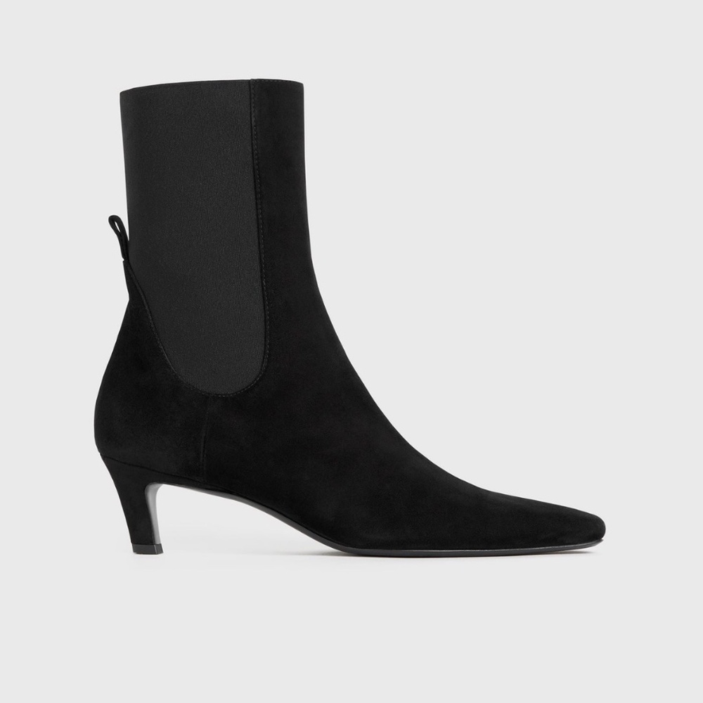 Toteme mid heel boots, suede